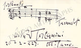 Toscanini, Arturo - Autograph Music Quote Turandot 1927