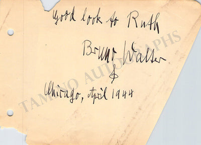 Walter, Bruno - Signed Album Page 1944