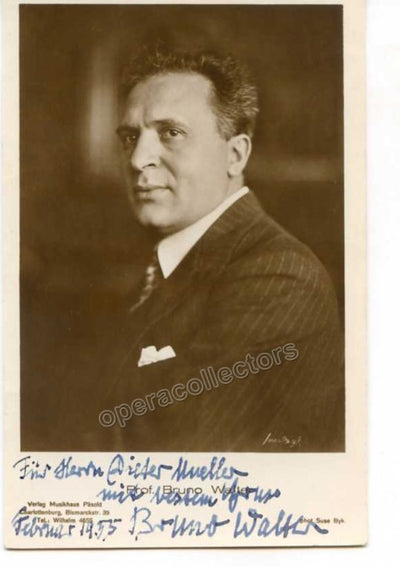 Walter, Bruno - Signed photo postcard