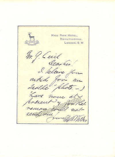 Walker, Edyth - Autograph Note Signed