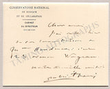 Fauré, Gabriel - Autograph Note Signed