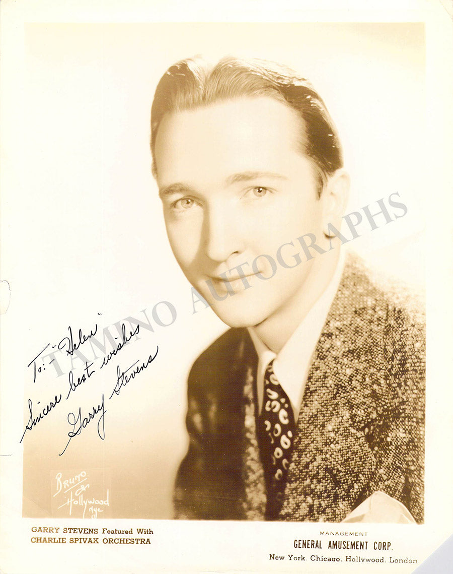 Garry Stevens Autograph Photograph – Tamino