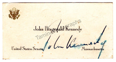 Kennedy, John F. - Signed Business Card