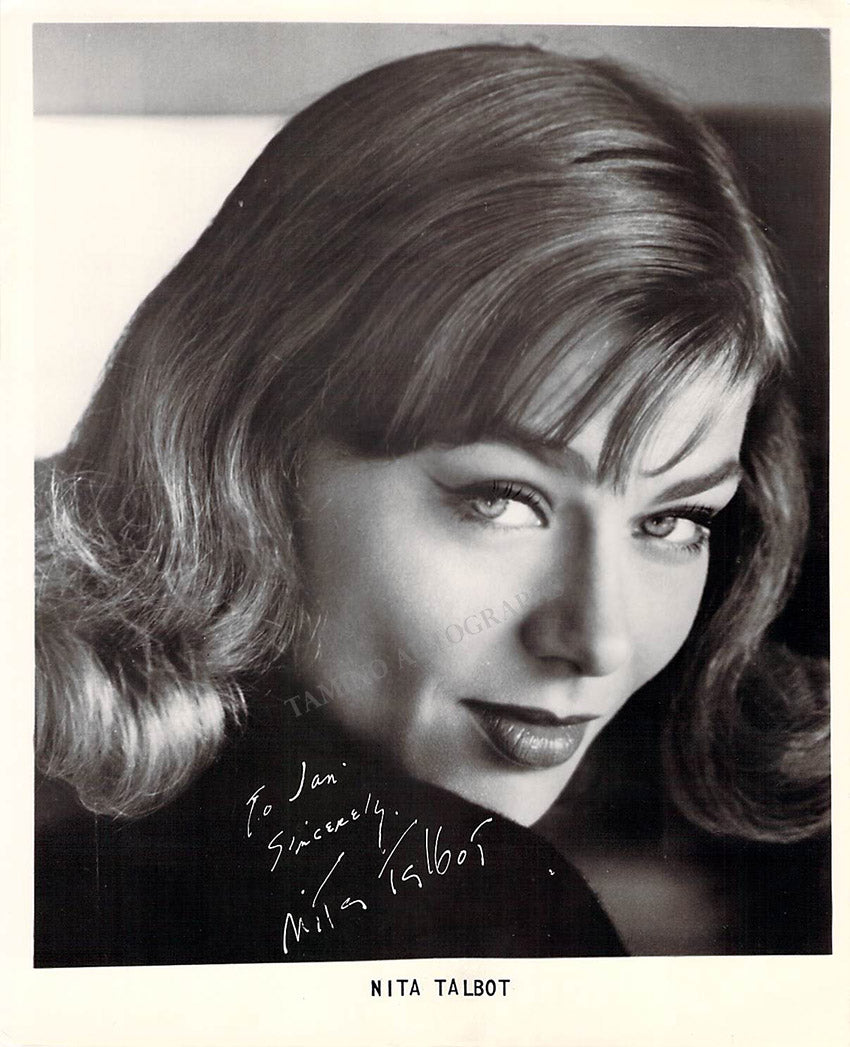 Nita Talbot Autograph Signed Photograph Tamino