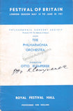 Klemperer, Otto - Signed Program London 1951