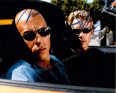 Walker, Paul - Diesel, Vin - Double Signed Photograph in "Fast & Furious"