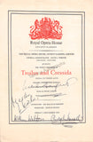 Walton, William - Signed Program World Premiere Troilus and Cressida 1954