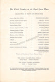Walton, William - Signed Program World Premiere Troilus and Cressida 1954