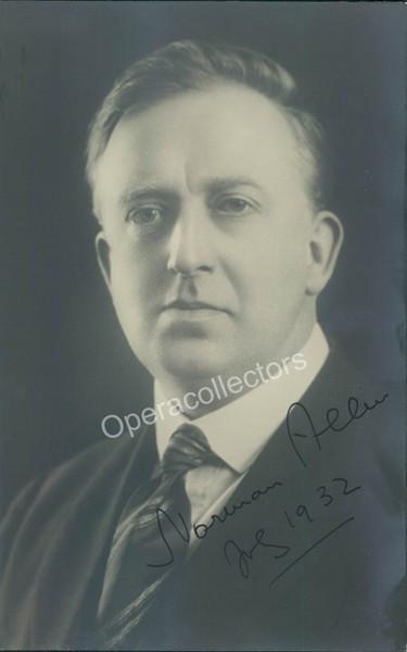 Allin, Norman - Signed Photo 1932