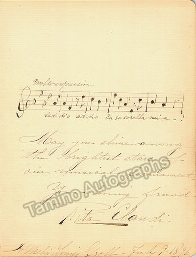 Elandi, Rita - Signed Music Quote