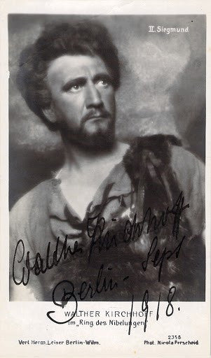 Kirchhoff, Walter - Signed photo postcard as Siegmund