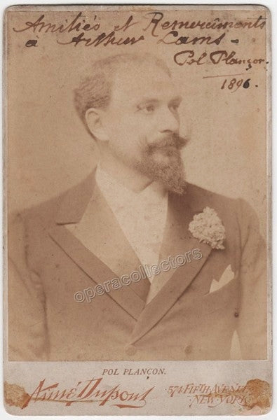 Plançon, Pol - Signed Cabinet Photo 1896