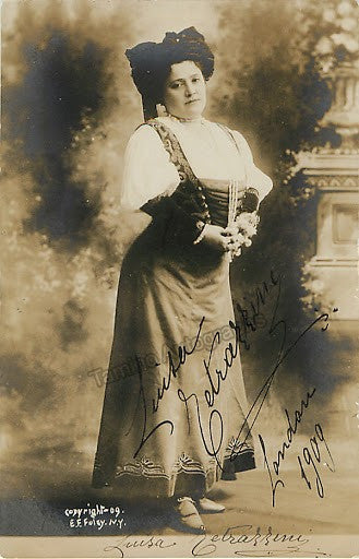 Tetrazzini, Luisa - Signed photo postcard