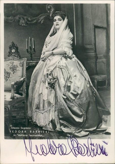 Barbieri, Fedora - Signed Photo in Adriana Lecouvreur