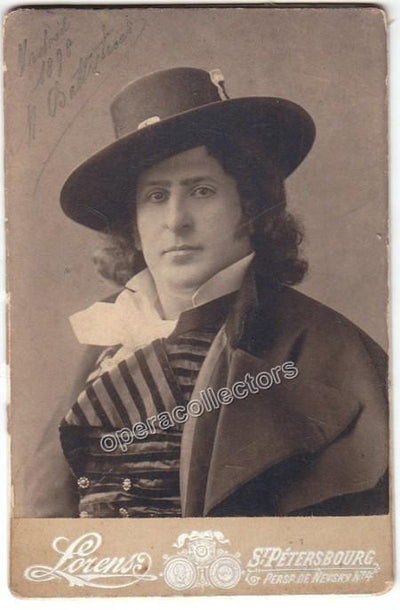 Battistini, Mattia - Signed cabinet photo as Andrea Chenier