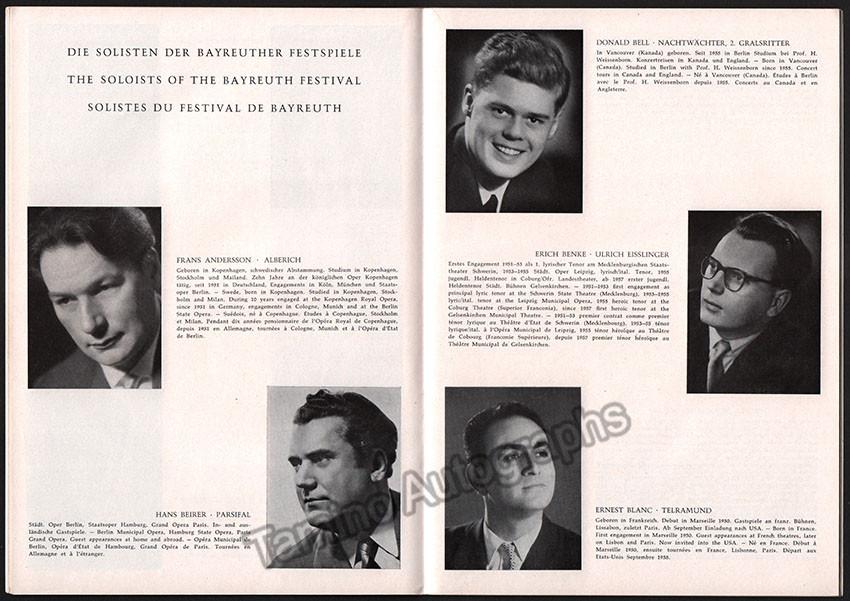 Bayreuth 1954-57-58-59 - Personnel of the Bayreuth Festival Guide – Tamino