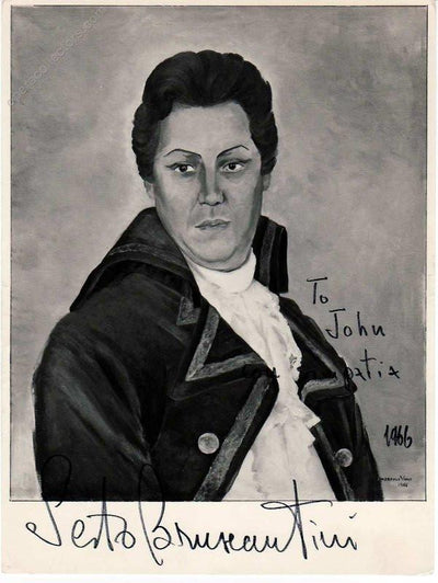 Bruscantini, Sesto - Signed Photo as Renato in Un Ballo in Maschera