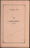 Busoni, Ferruccio - Program Lot 1912-1914