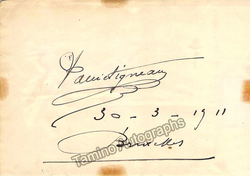 Enrico Caruso Autograph Signed Caricature of Himself 1910 Tamino