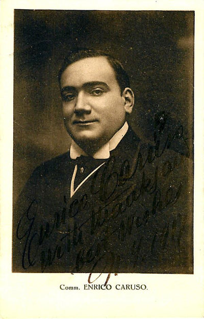 Caruso, Enrico - Signed Photo Postcard 1917