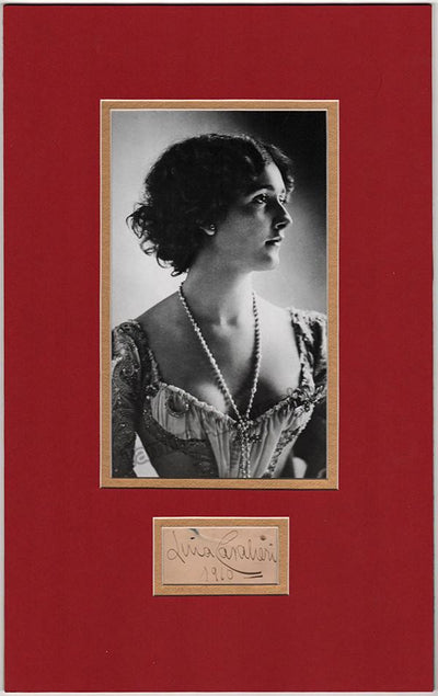 Cavalieri, Lina - Signature and Photo Matted