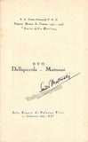 Dallapiccola, Luigi - Materassi, Sandro - Signed Program Florence 1943