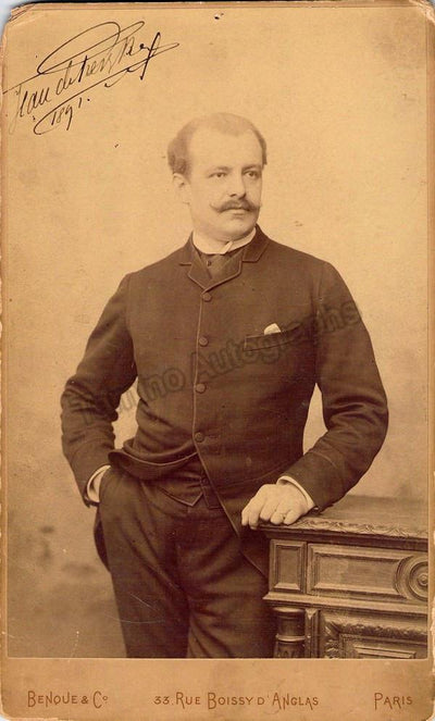 De Reszke, Jean - Large Signed Cabinet Photo 1891