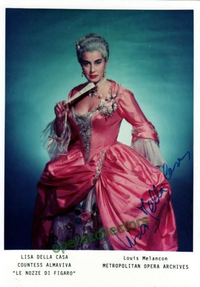 Della Casa, Lisa - Signed Photo as the Countess in Le Nozze di Figaro