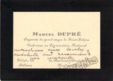 Dupré, Marcel - Autograph Lot