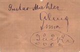 Mahler, Gustav - Mahler, Alma and Family - Signed Album Page