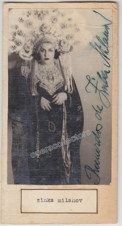 Milanov, Zinka - Signed photo as Turandot