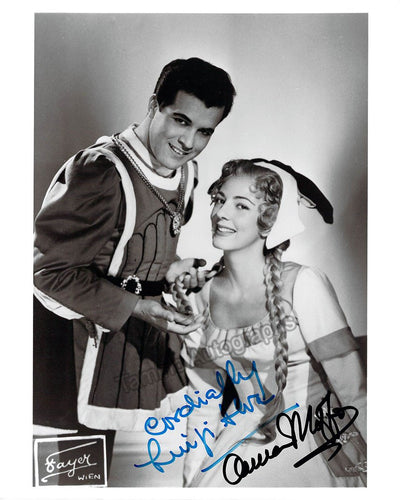 Moffo, Anna - Alva, Luigi - Double Signed Photo in Falstaff