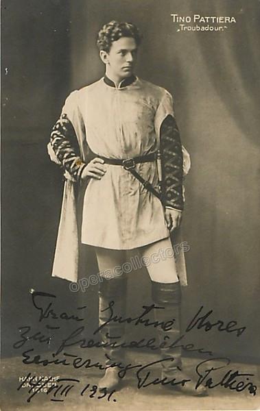 Pattiera, Tino - Signed photo in Il Trovatore