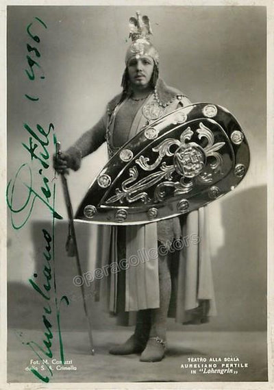 Pertile, Aureliano - Signed Photo as Lohengrin