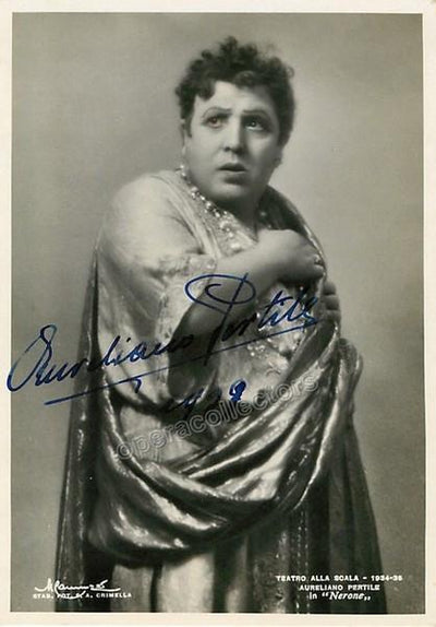 Pertile, Aureliano - Signed Photo as Nerone, a Role he Created