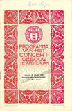 Reger, Max - Concert Program Amsterdam 1916