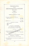 Reger, Max - Concert Program Amsterdam 1916