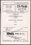 Richter, Sviatoslav - Concert Program Washington 1965