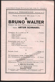 Schnabel, Artur - Berlin Program Lot 1926-1932 Bruno Walter