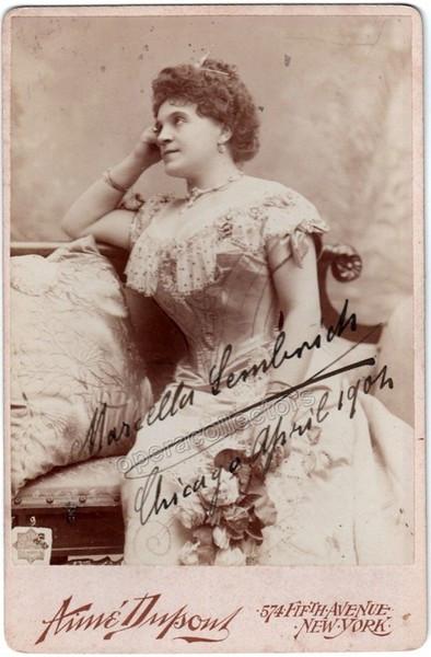 Sembrich, Marcella - Signed Cabinet Photo 1904