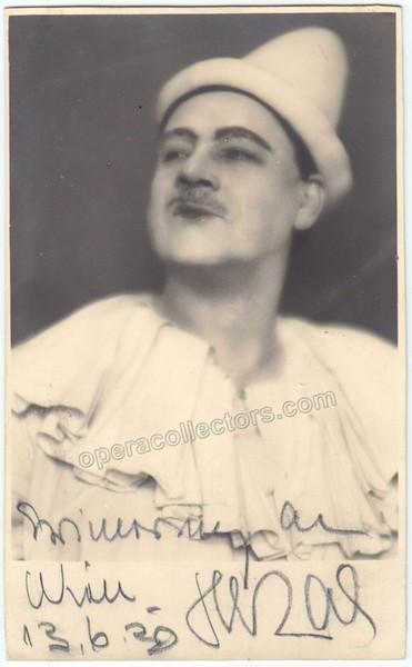 Slezak, Leo - Signed Photo as Canio in Pagliacci 1930