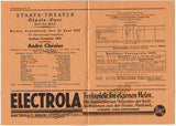 Szell, George - Lot of 4 Opera Programs 1925-1929