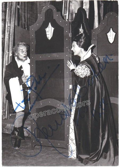 Tebaldi, Renata and Gobbi, Tito - Double signed photo in Falstaff