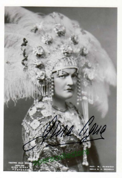 Cigna, Gina - Signed photo as Turandot