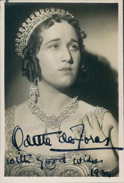 De Foras, Odette - Signed photo as Tosca