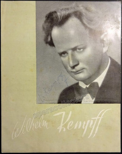 Kempff, Wilhelm - Signed Flyer Teatro Colon, Buenos Aires