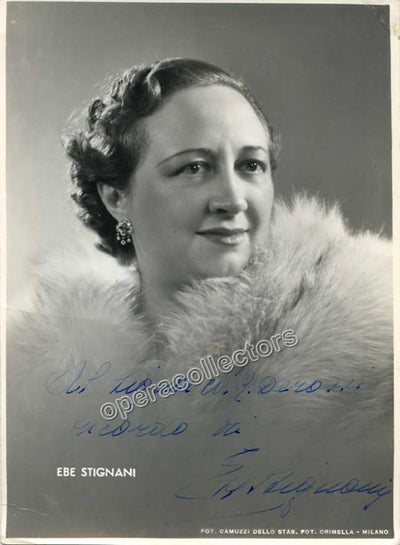 Stignani, Ebe - Signed Photo as herself