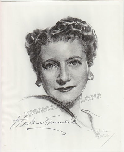 Traubel, Helen - Signed Photo-Drawing