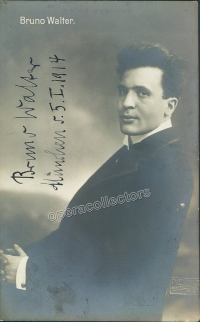 Walter, Bruno - Signed photo postcard